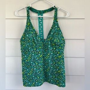 Athleta Floral Turquoise Women's Suit Tankini Top